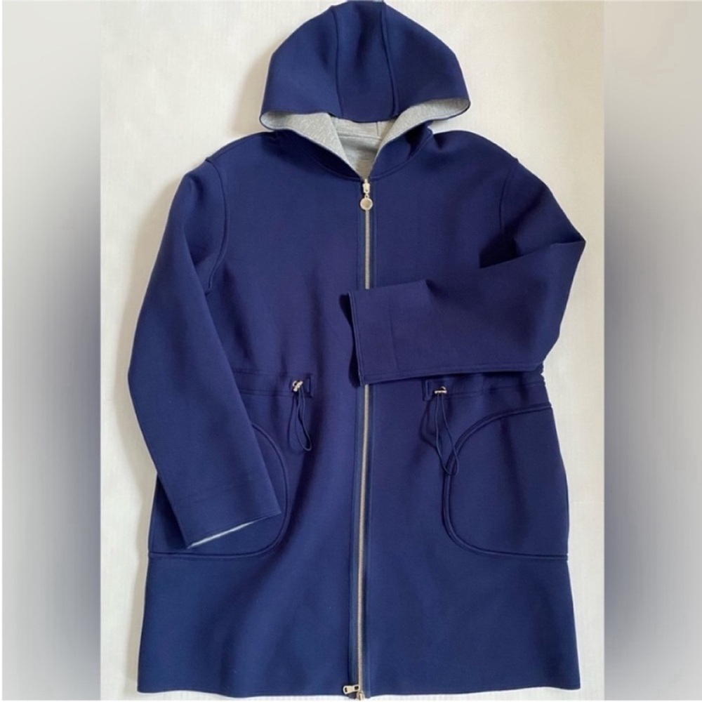 Pennyblack Reversable Cotton Jersey Jacket Coat Blue Grey size X-Large.